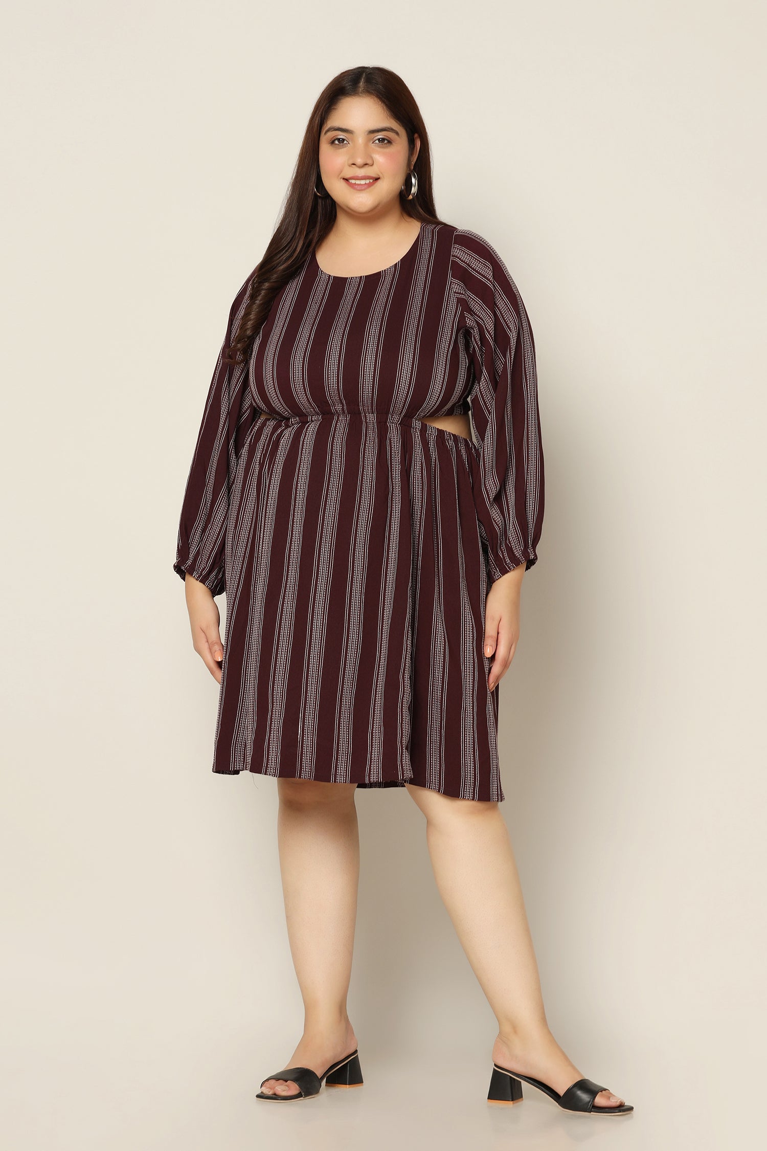 Plus size striped clearance dress