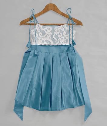 Baby Girl’s Shoulder Strap Knee Length Midi Dress/Frock