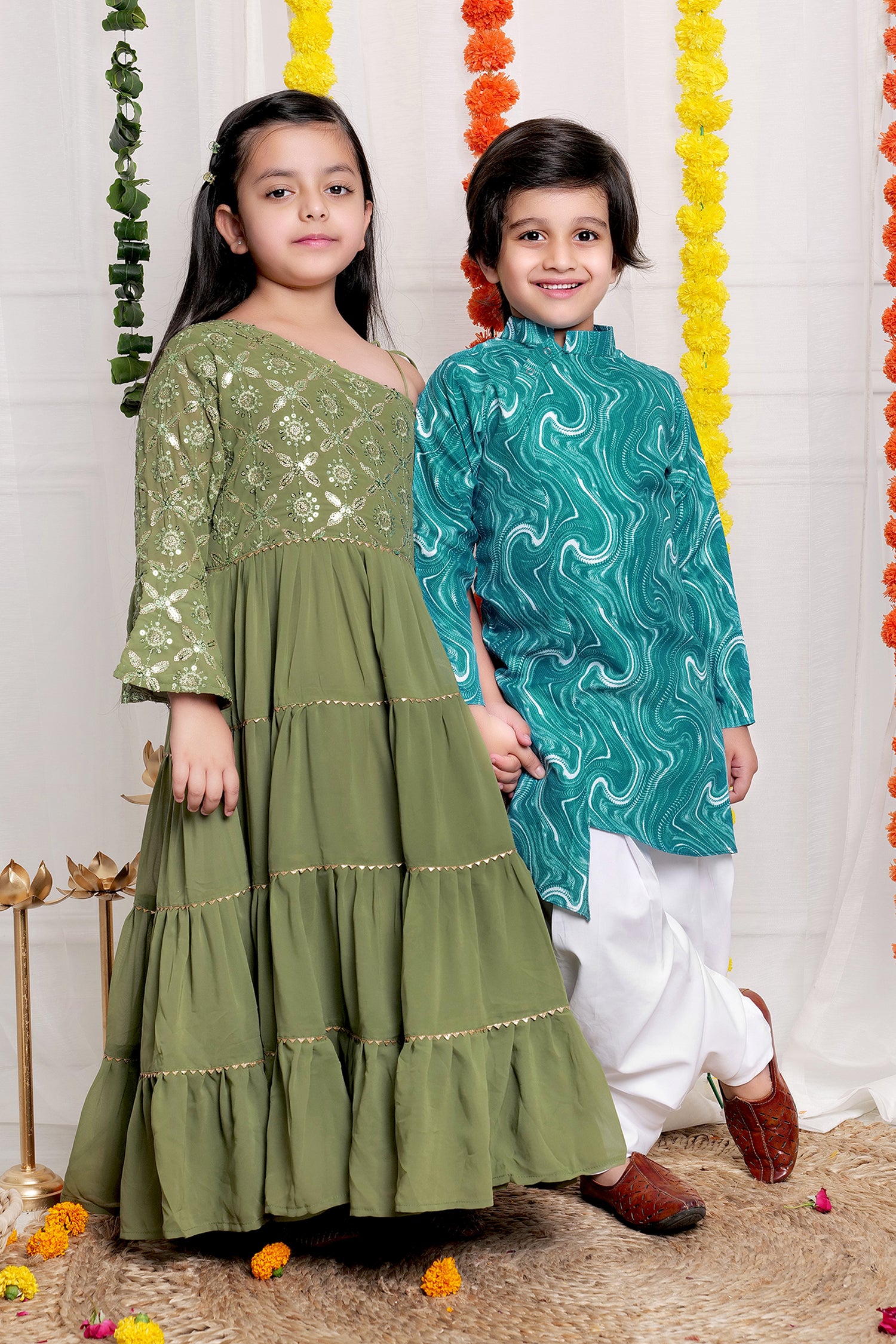 Stylish Brother And Sister Ethnic Combo Set 02