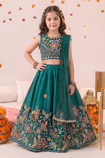 Baby Embroidered Lehenga Choli Set for Kids Beautiful Traditional Indian Ethnic Wear for Festival Celebration