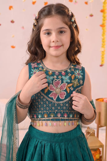 Baby Embroidered Lehenga Choli Set for Kids Beautiful Traditional Indian Ethnic Wear for Festival Celebration