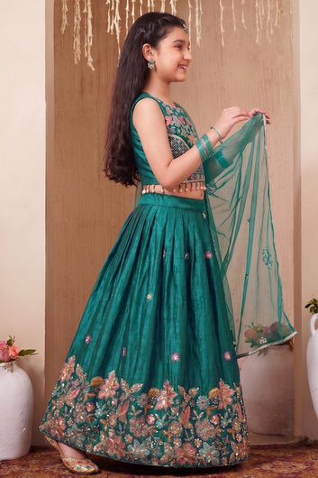 Girls Designer Lehenga Choli Set for Kids Beautiful Traditional Indian Ethnic Wear for Wedding, Festival and Celebration