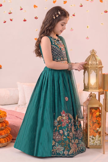 Baby Embroidered Lehenga Choli Set for Kids Beautiful Traditional Indian Ethnic Wear for Festival Celebration