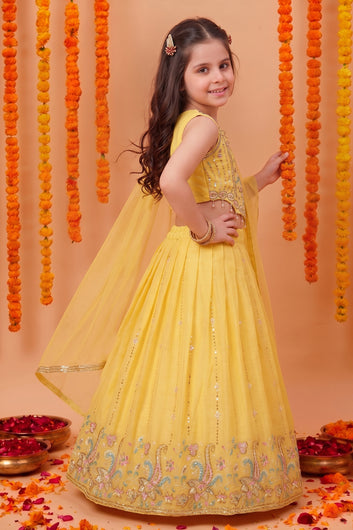 Baby Bead Embroidered Lehenga Choli Set for Kids Beautiful Traditional Indian Ethnic Wear