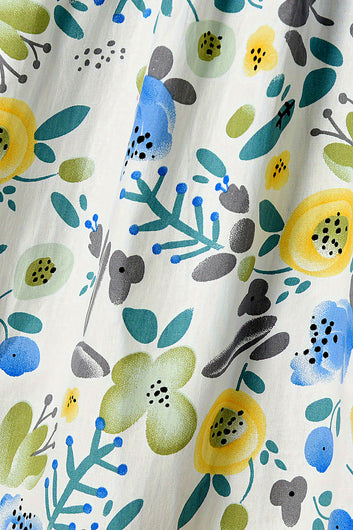 Baby Girl's Multicolor cotton Bland Floral Printed Fit & Flare Casual Dress