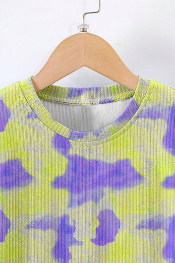 Boys Blue Lycra Blend Printed Clothing Set