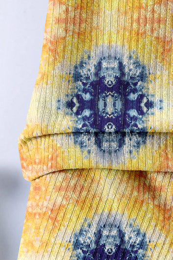 Boys Yellow Lycra Blend Printed T-shirt and Short Clothing Set