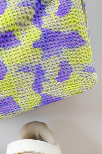 Boys Blue Lycra Blend Printed Clothing Set