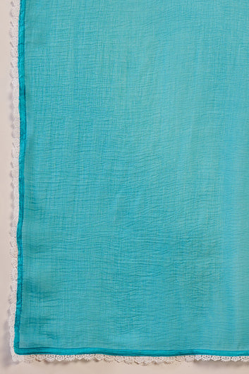 Womens Multi Color Cotton Printed Kurta Pant With Dupatta Set