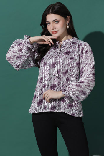 Women's Georgette Floral Printed Top