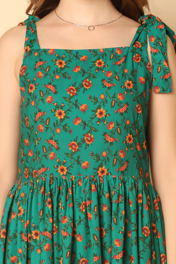 Women’s BSY Polyester Green Floral Print Dresses