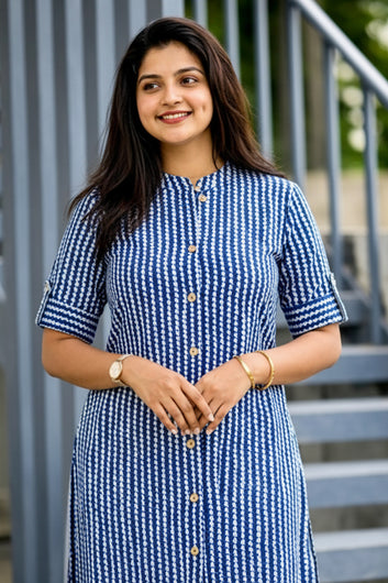 Women’s Multicolour Cotton Printed Kurta Palazzo Set
