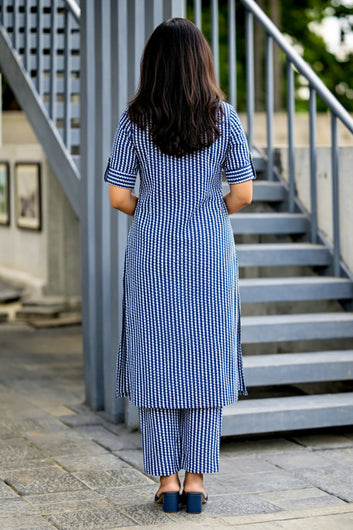 Women’s Multicolour Cotton Printed Kurta Palazzo Set