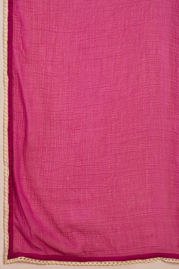 Womens MultiColor Cotton Printed Kurta Pant With Dupatta Set