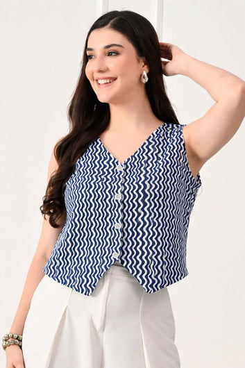 Womens Multicolor stylish Floral Design Top