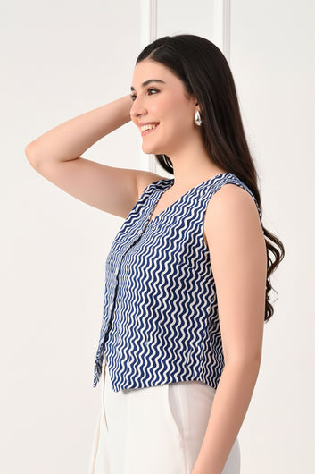 Womens Multicolor stylish Floral Design Top