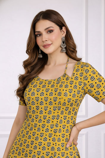 Womens Multicolor stylish Floral Design Tunic