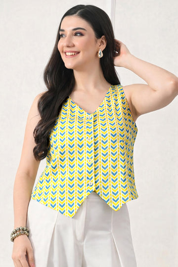 Womens Multicolor stylish Floral Design Top