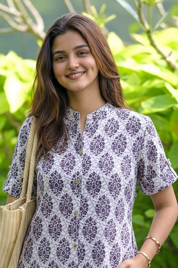 Women’s Multicolour Cotton Printed Kurta Palazzo Set