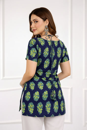 Womens Multicolor stylish Floral Design Tunic