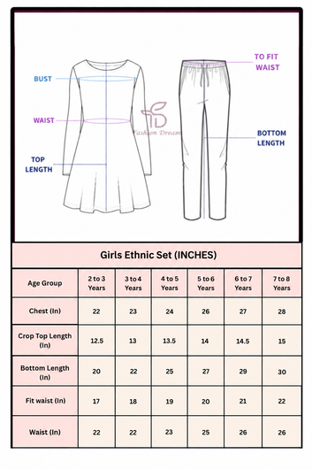 Girls Chickoo Silk Blend Embroidered Crop Top and Palazzo With Dupatta Set For Festive Outfit