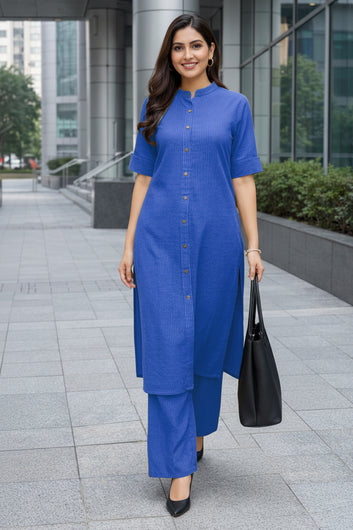 Women’s Multicolour Cotton Printed Kurta Palazzo Set