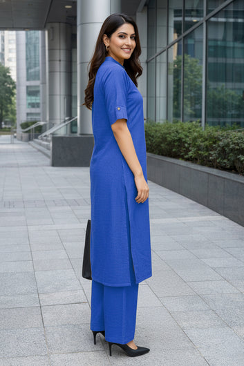 Women’s Multicolour Cotton Printed Kurta Palazzo Set