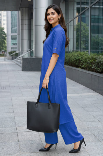 Women’s Multicolour Cotton Printed Kurta Palazzo Set