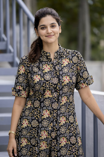 Women’s Multicolour Cotton Printed Kurta Palazzo Set