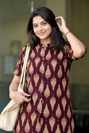 Women’s Multicolour Cotton Printed Kurta Palazzo Set