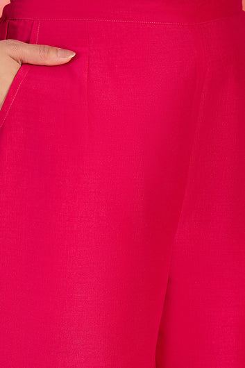 Womens Rani Chinon Silk Embroidered Kurta Set with Dupatta