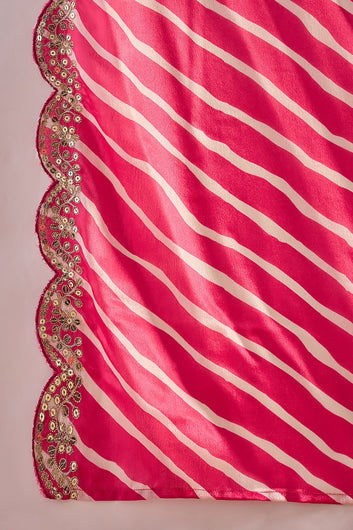 Womens Rani Chinon Silk Embroidered Kurta Set with Dupatta