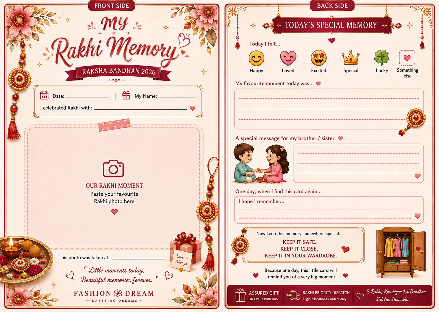 Rakhi Memory Template