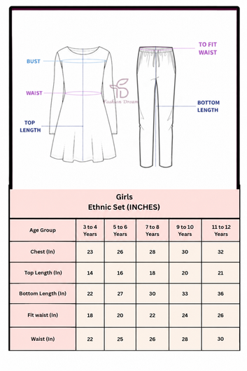 Girls Dark Blue Embroidered Top and Palazzo With Dupatta Set Ethnic outfit for girls