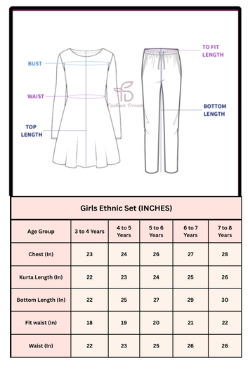 Girls Off white Embroidered Kurta and Palazzo With Dupatta Set For Ethnic Wear