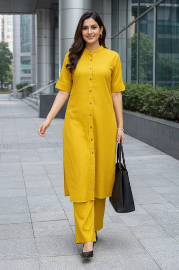 Women’s Multicolour Cotton Printed Kurta Palazzo Set