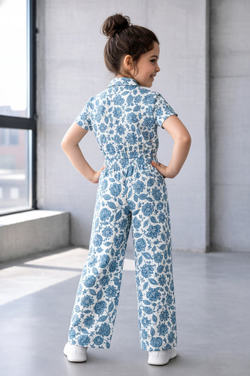 Girls Multicolor Cotton Top And Pant Set