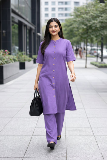 Women’s Multicolour Cotton Printed Kurta Palazzo Set