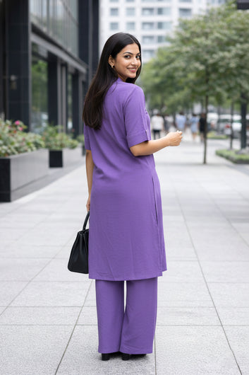 Women’s Multicolour Cotton Printed Kurta Palazzo Set