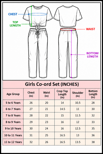 Girls Parrot Green Rib emblished Crop Top with trouser Sets