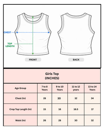 Girls Green Rib Crop Top
