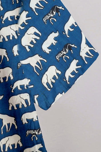 Boy's Cotton Animal Printed Shirt and Short Clothing Set