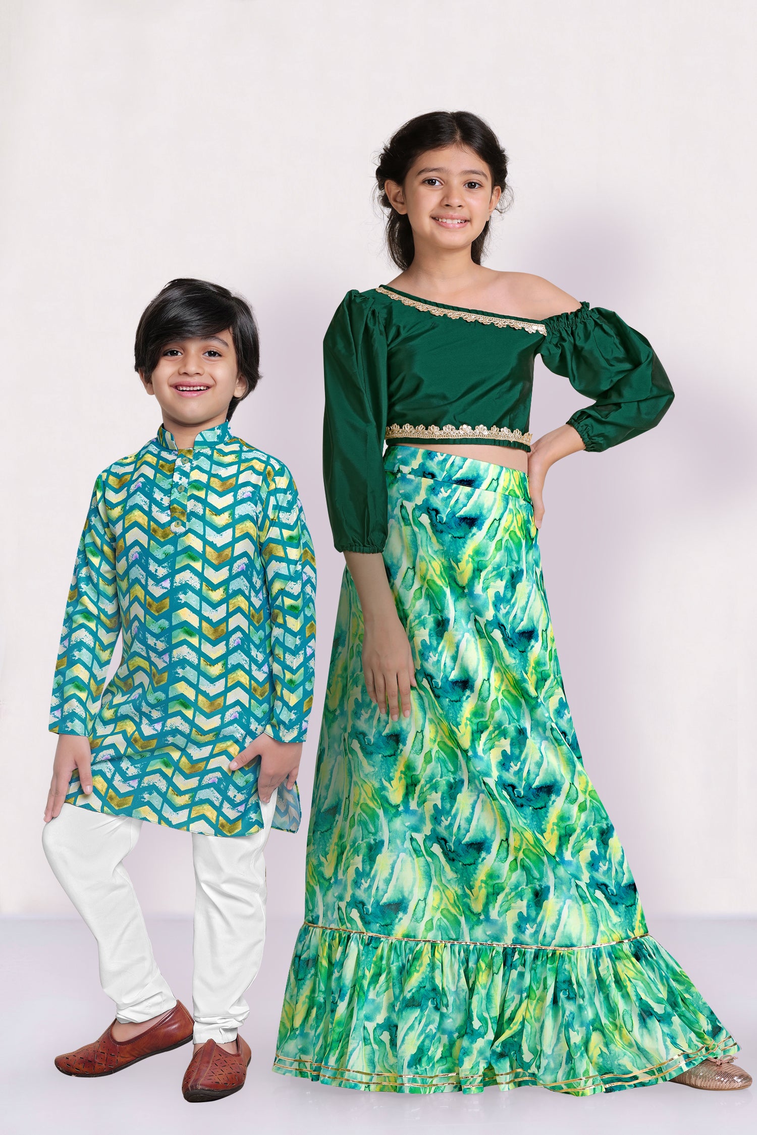 Traditional Wear Brother And Sister Ethnic Set 01