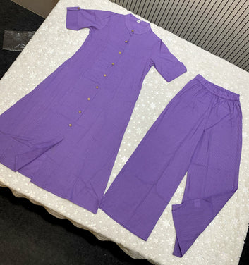 Women’s Multicolour Cotton Printed Kurta Palazzo Set