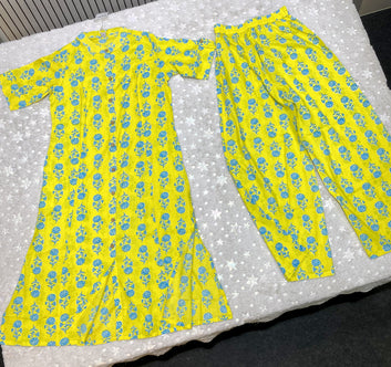 Women’s Multicolour Cotton Printed Kurta Palazzo Set