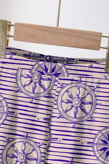 Boys Blue Lycra Blend Printed T-shirt and Pant Clothing Set