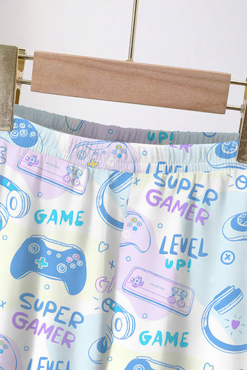 Boys Multicolor Lycra Blend Printed T-shirt and Pant Clothing Set