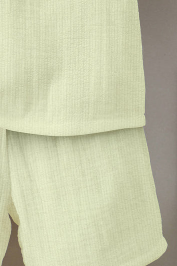 Boys Pista Cotton Blend Solid T-shirt & Short Clothing Set