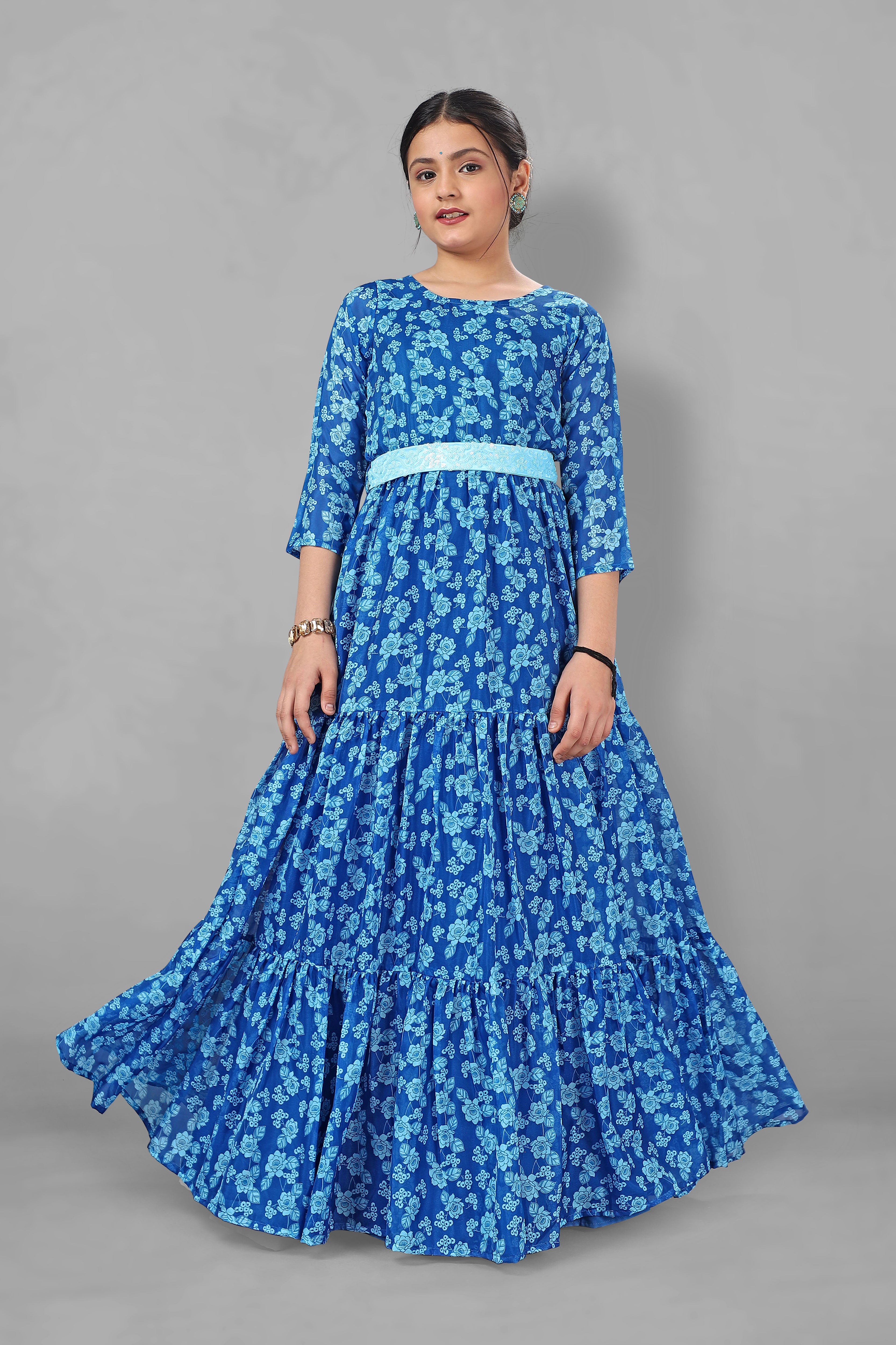 Winsome Full-Length Girls Dresses for Summer Outings - Baby Couture India