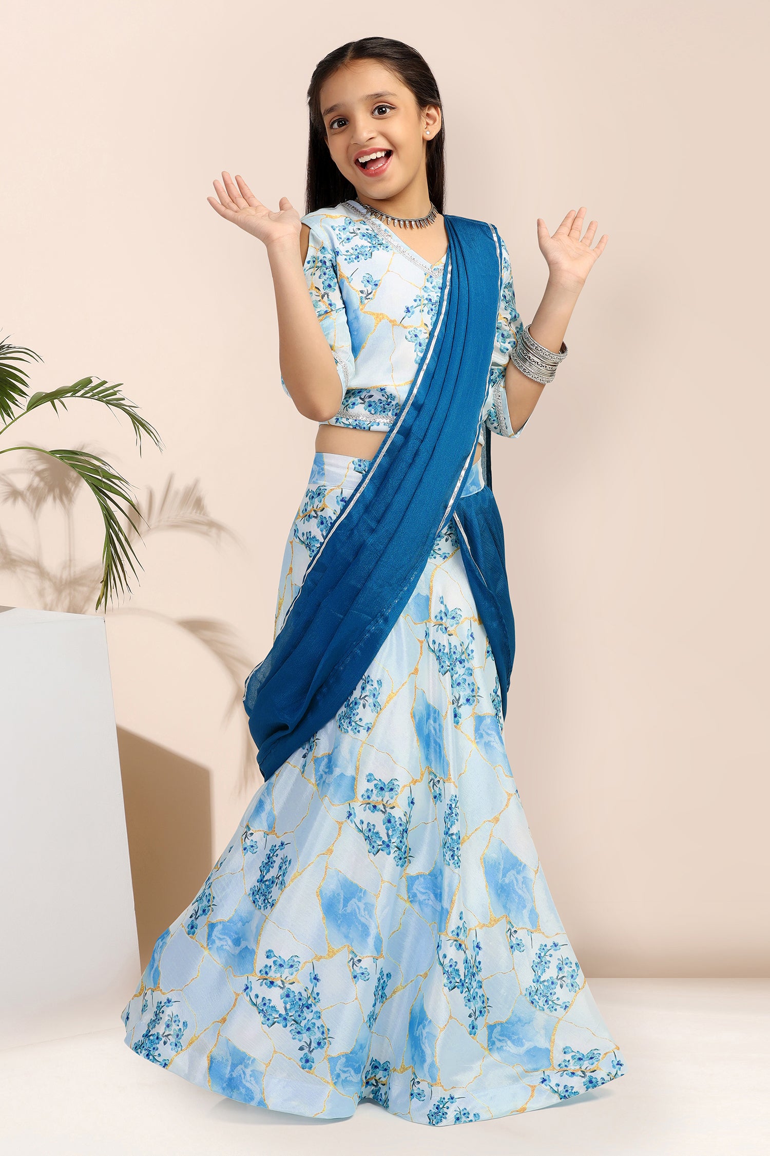 Buy VANSH CREATION Girl's Silk Readymade lehenga choli | Multicolor girls lehenga  Online In India At Discounted Prices